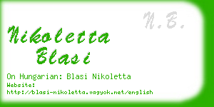 nikoletta blasi business card